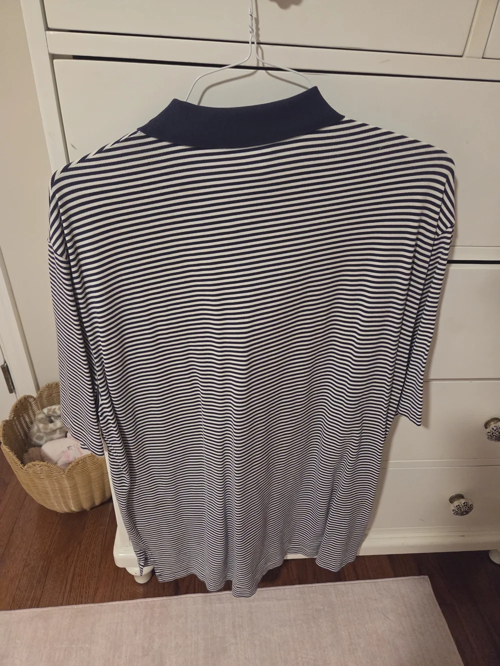 Whistling Straits Ralph Lauren Striped Navy & White Polo Shirt